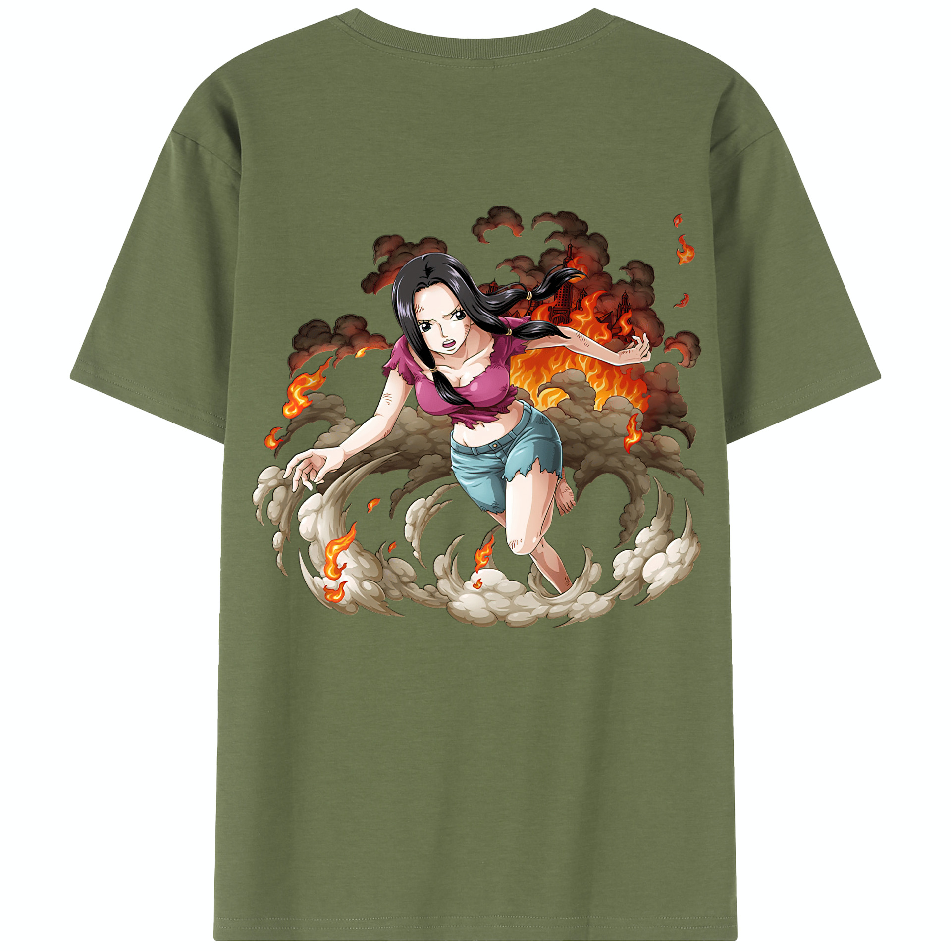ワンピース ニコ・ロビン ONE PIECE Nico Robin 綿100％半袖Tシャツ（背面プリント）